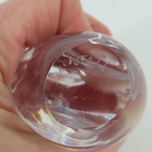 Maleras Clear Crystal Glass Mouse Figurine Statue 2.5in Signed Base Freestanding - Picture 10 of 12